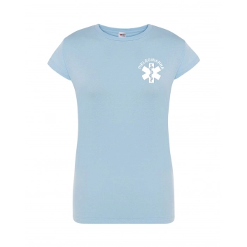 T-shirt -  pielęgniarka koszulka medyczna damska j. niebieska